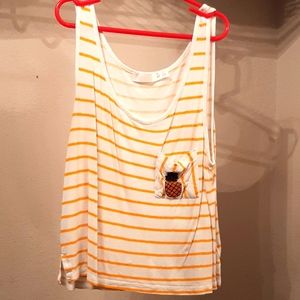 Striped Pineapple Crop Top